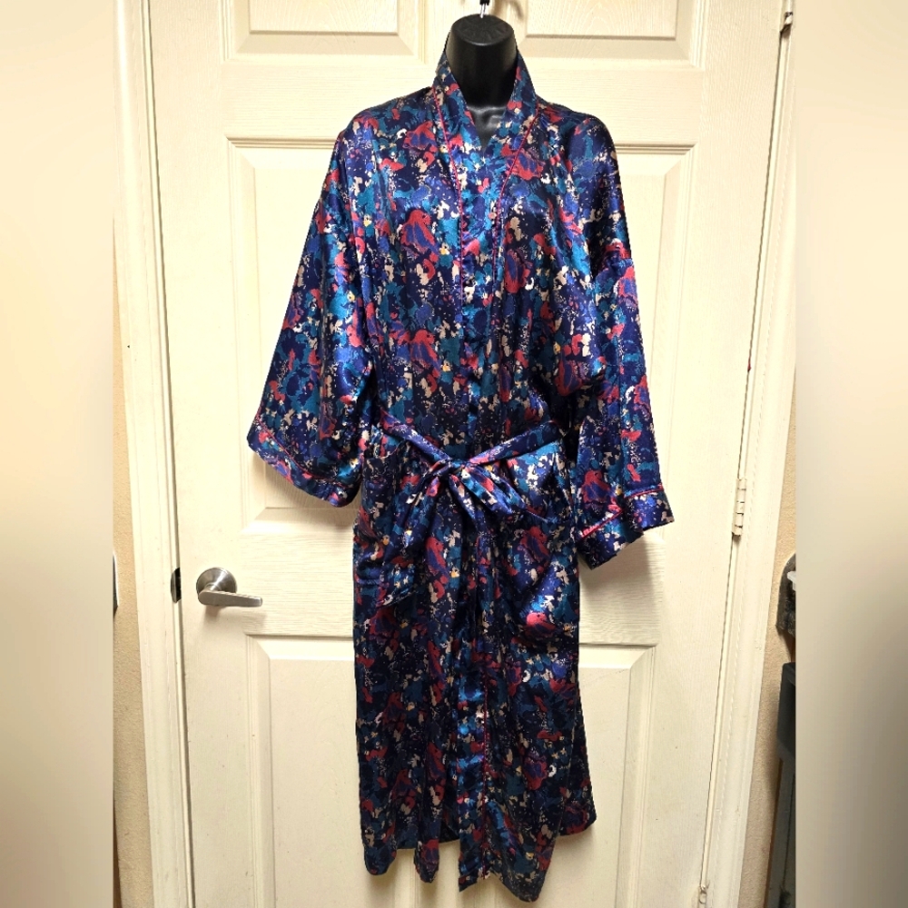 Vintage 1990s  DIOR Christian Dior Monsieur Rare Print Wrap Robe One Size